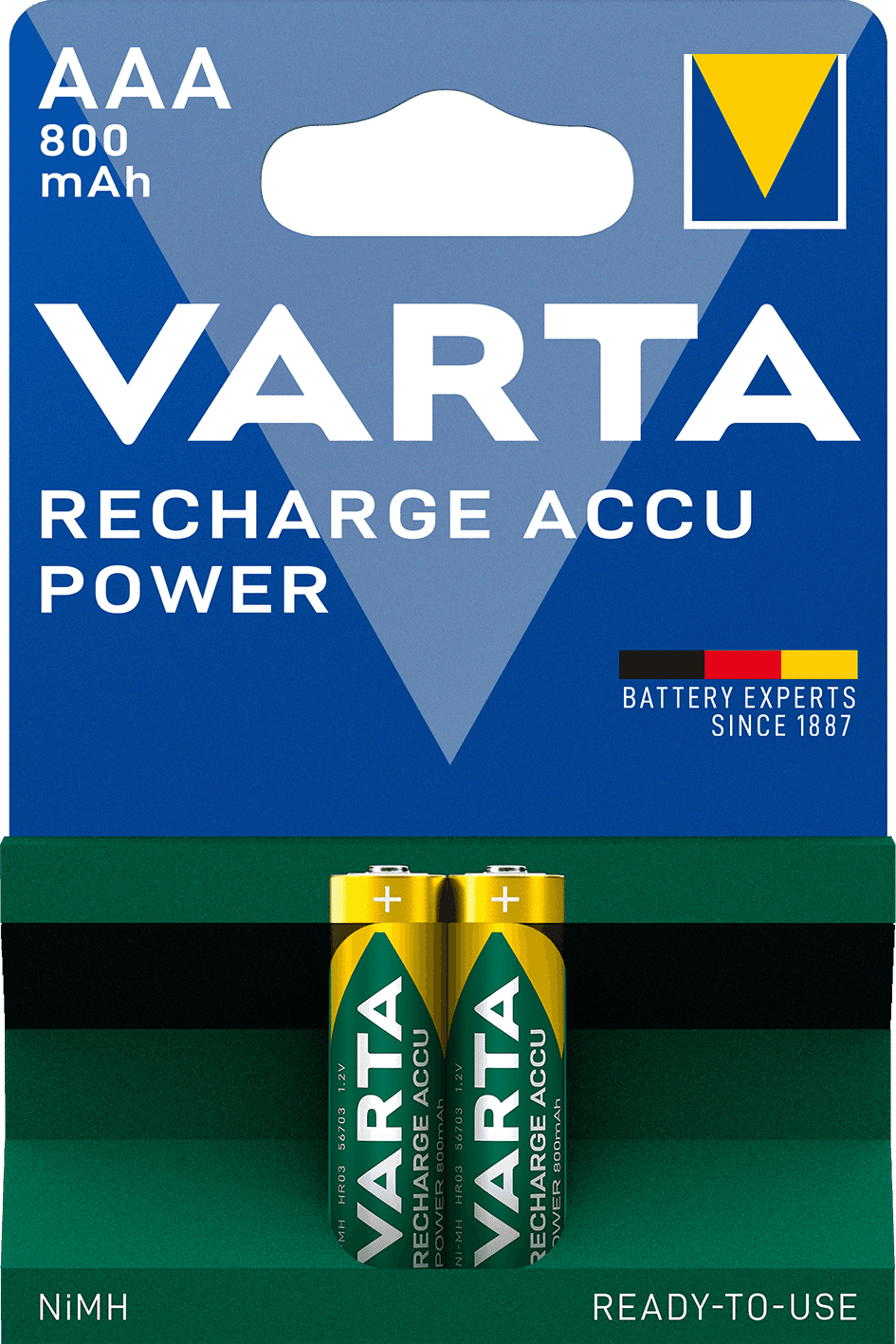 Аккумуляторы VARTA Recharge Accu Power подходят для всех типов устройств — от с низким до высоким энергопотреблением. Они готовы к использованию сразу после покупки, не имеют эффекта памяти и сохраняют до 75% заряда через 12 месяцев. Универсальны, долговечны и совместимы со всеми зарядными устройствами и приборами.\r