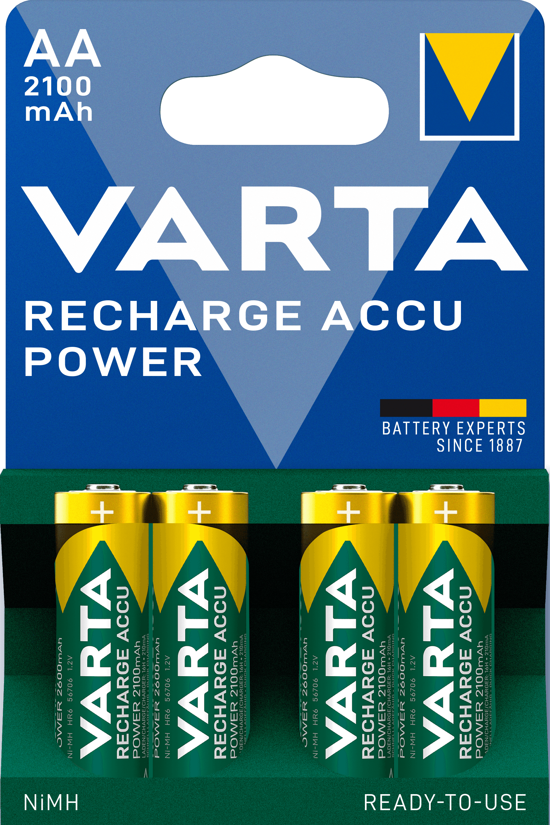 Аккумуляторы VARTA Recharge Accu Power подходят для всех типов устройств — от с низким до высоким энергопотреблением. Они готовы к использованию сразу после покупки, не имеют эффекта памяти и сохраняют до 75% заряда через 12 месяцев. Универсальны, долговечны и совместимы со всеми зарядными устройствами и приборами.\r