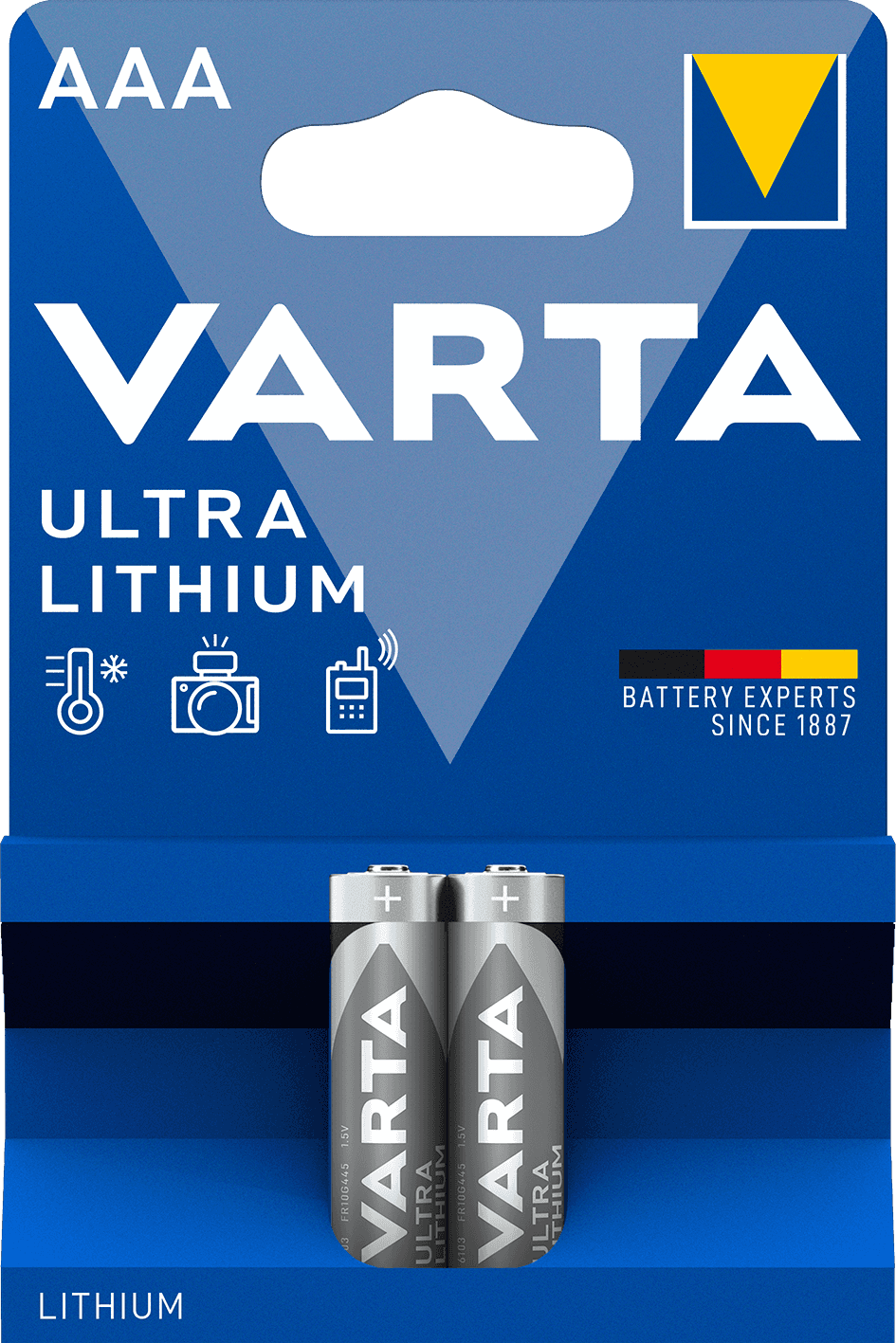Литиевые батарейки VARTA Lithium обеспечивают до 5 раз более долгую работу по сравнению с обычными щелочными. Надежны даже при экстремальных температурах и идеально подходят для энергоемких устройств, таких как фотоаппараты, навигаторы и радиостанции. Оптимальный выбор для высокопроизводительных портативных устройств.\r