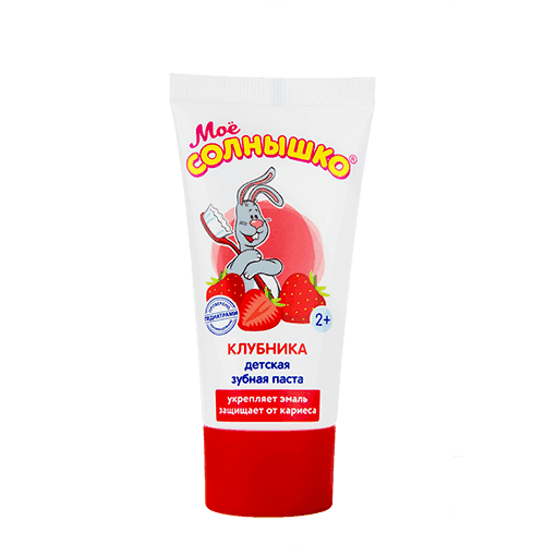 Бережное очищение молочных и постоянных зубов ребенка. Кальций и фтор способствуют укреплению зубной эмали и обеспечивают защиту от кариеса.