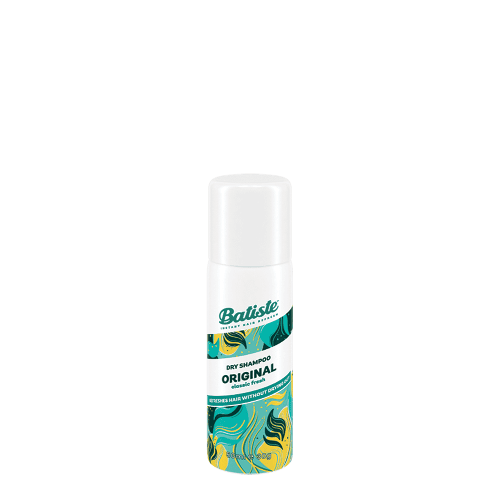 Сухой шампунь Batiste Original с нежным классическим ароматом быстро очищает и освежает волосы. Сухой шампунь устраняет жирность корней, придавая скучным и безжизненным волосам необходимый блеск, без использования воды.