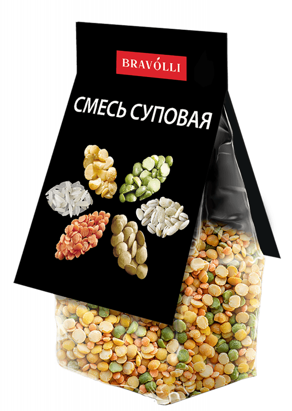 Удачное сочетание бобовых и круп для приготовления супов.