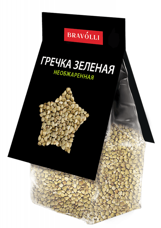 Гречка, которая не подверглась термической обработке.