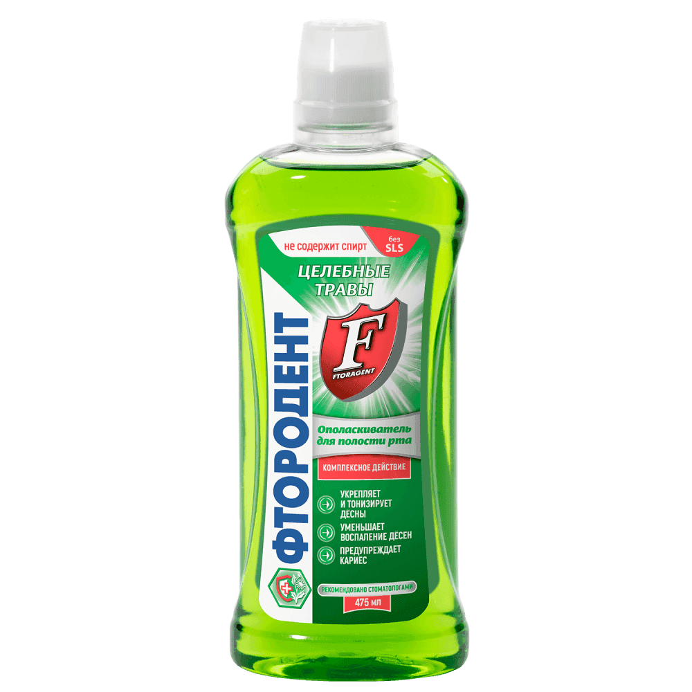 Натуральный ополаскиватель с экстрактами трав для здоровья дёсен и защиты зубов.