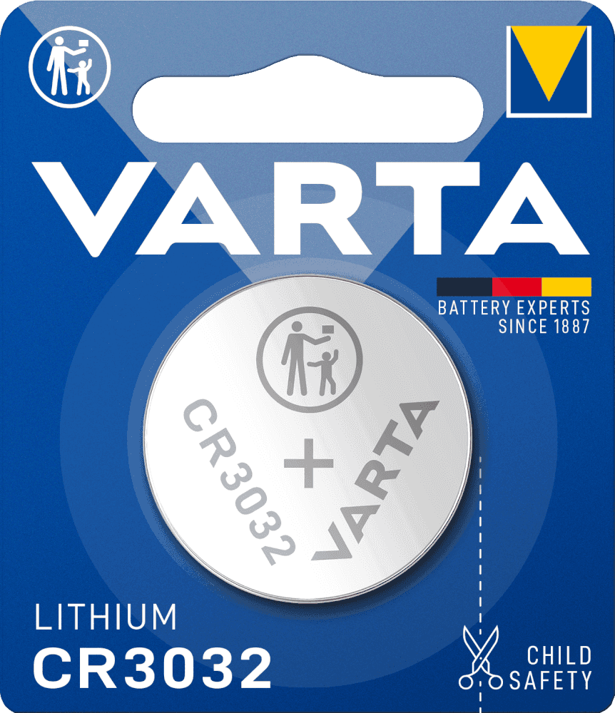 Литиевая кнопочная батарейка VARTA CR3032 (3V, 540 mAh) — надёжный элемент питания с 10-летним сроком службы. Новый востребованный формат в упаковке по 1 штуке расширяет ассортимент и повышает доступность для покупателей.\r\r\r\r\r\r\r\r\r\r